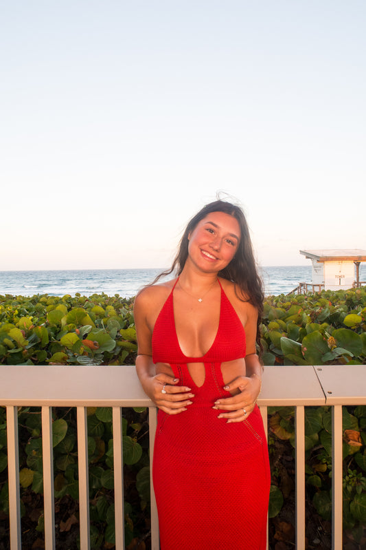 Ella Crochet Cutout Maxi Dress